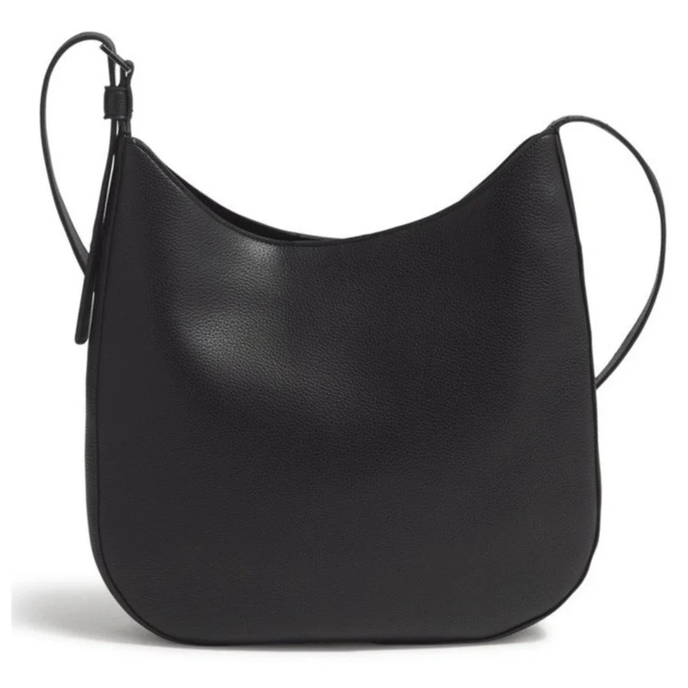 Vera Bradley Faux Leather Hobo Convertible Crossbody Moonlight Black